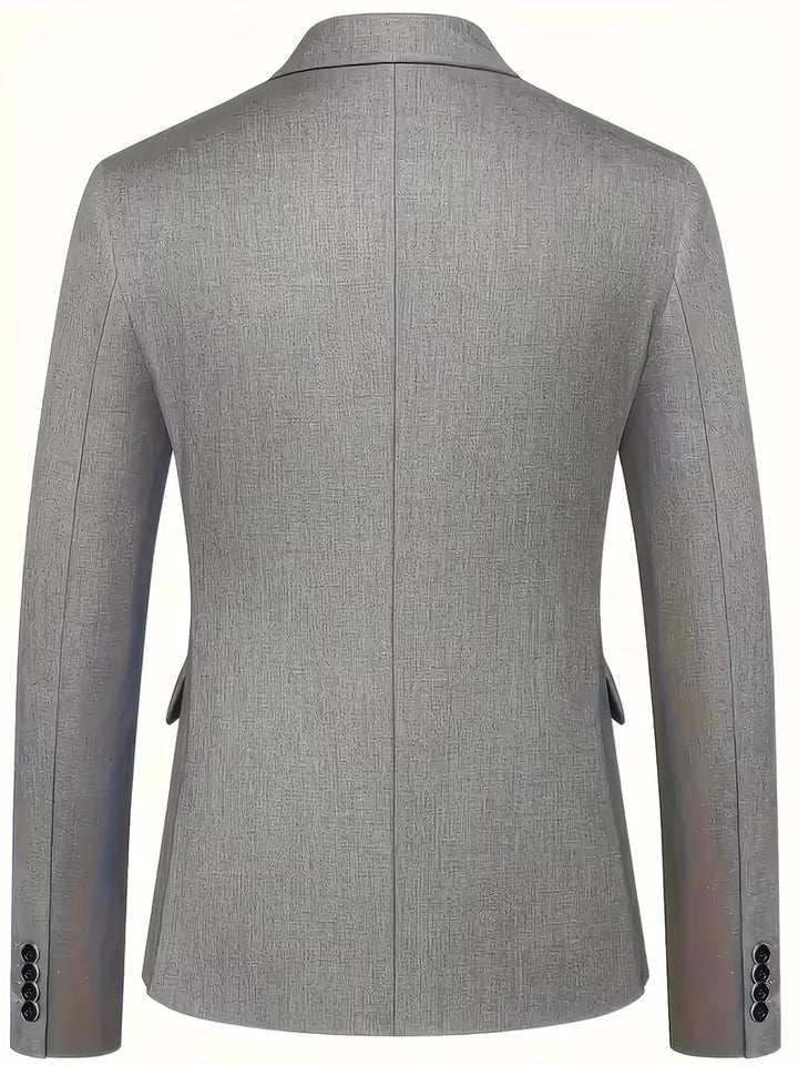 Tailored Men’s Three-Piece Suit With Double-Breasted Waistcoat And Slim Fit